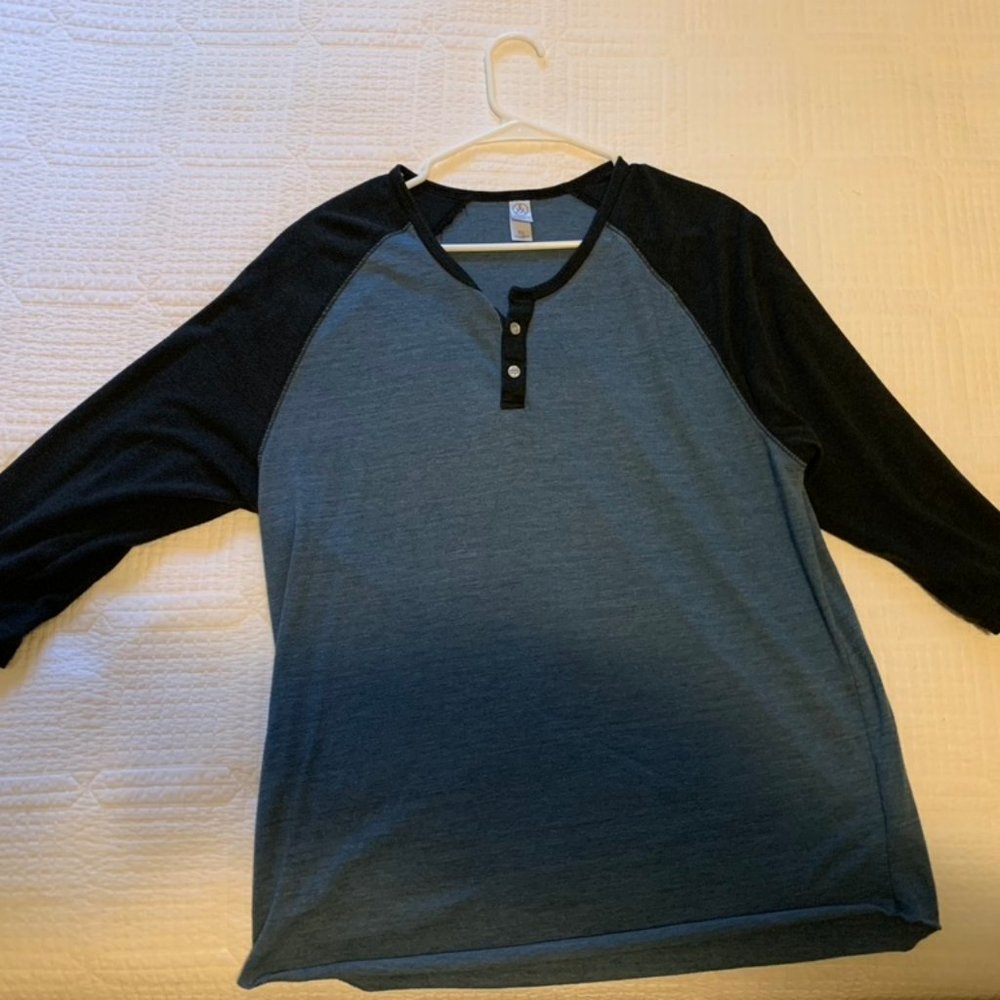 Alternative apparel henley 3/4 length